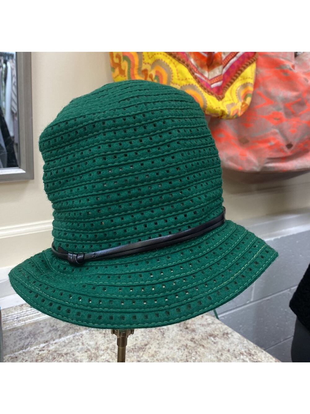 NWT Anthropologie green wool blend hat